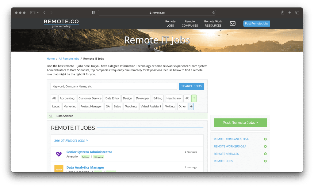 Best Websites For Finding Remote Jobs In Tech | CaffeinatedKyle.com
